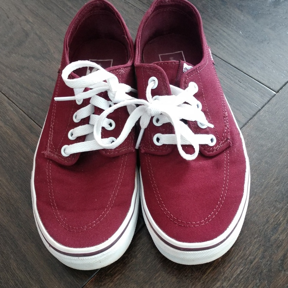Maroon Vans mens 6.0 womens 7.5 almost new